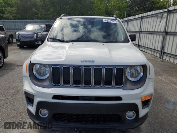 2020 Jeep Renegade Limited with VIN ZACNJAD1XLPL75983, listed as a Copart auction lot 48371833 with 24,869 mi miles and . Bid and sale history available at DreamBid. Image 5.