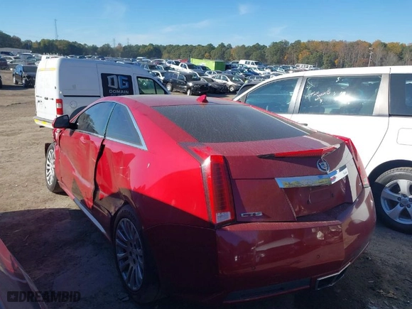 2011 Cadillac CTS Coupe Performance with VIN 1G6DJ1ED8B0154882, listed as a IAAI auction lot 40820898 with 1 mi miles. Bid and sale history available at carsss.com. Image 3.