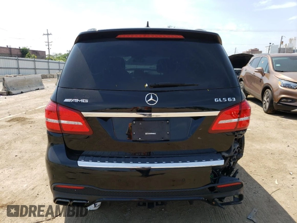 2017 Mercedes-Benz GLS 63 AMG with VIN 4JGDF7FE5HA747770, listed as a Copart auction lot 65888883 with 50,889 mi miles and Salvage Title. Bid and sale history available at DreamBid. Image 6.