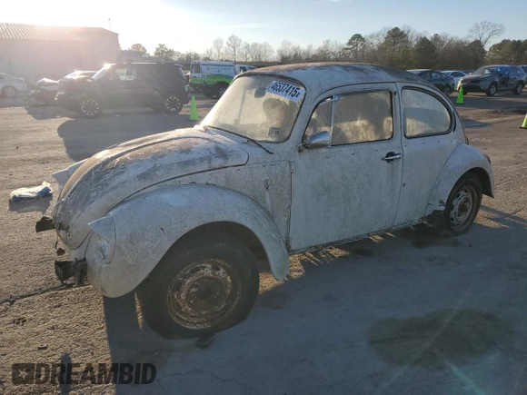1975 Volkswagen Beetle with VIN 1342531579, listed as a Copart auction lot 46537415 with 48,724 mi miles and Clean Title. Bid and sale history available at DreamBid. Image 1.