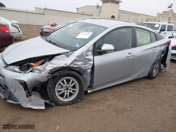 2022 Toyota Prius L Eco with VIN JTDKAMFU9N3185999, listed as a IAAI auction lot 41428106 with 50,798 mi miles. Bid and sale history available at carsss.com. Image 6.