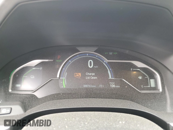 2018 Honda Clarity Plug-In Hybrid Touring with VIN JHMZC5F31JC010919, listed as a Copart auction lot 55216964 with 88,763 mi miles and Salvage Title. Bid and sale history available at carsss.com. Image 9.
