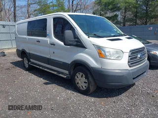 2015 Ford Transit Cargo with VIN 1FTNR1ZM9FKA56829, listed as a IAAI auction lot 42016014 with 261,768 mi miles. Bid and sale history available at carsss.com. Image 1.
