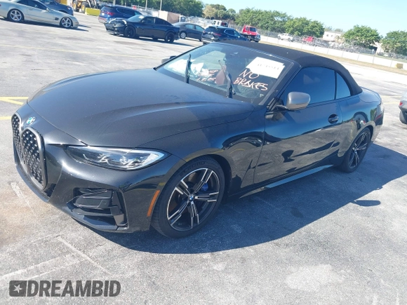2023 BMW 4 Series M440i with VIN WBA53AT08PCL58435, listed as a IAAI auction lot 41745514 with 23,161 mi miles and . Bid and sale history available at DreamBid. Image 18.