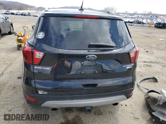 2019 Ford Escape Titanium with VIN 1FMCU9J94KUA41791, listed as a Copart auction lot 52541935 with 70,918 mi miles and Salvage Title. Bid and sale history available at carsss.com. Image 6.