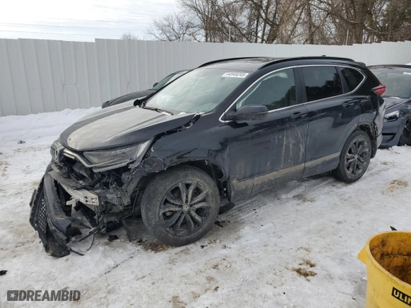 2021 Honda CR-V Touring with VIN 2HKRW2H91MH218218, listed as a Copart auction lot 44949245 with 44,488 mi miles and Salvage Title. Bid and sale history available at carsss.com. Image 1.