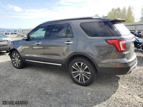2017 Ford Explorer Platinum with VIN 1FM5K8HT0HGB15225, listed as a Copart auction lot 53121115 with 106,338 mi miles and Salvage Title. Bid and sale history available at carsss.com. Image 2.