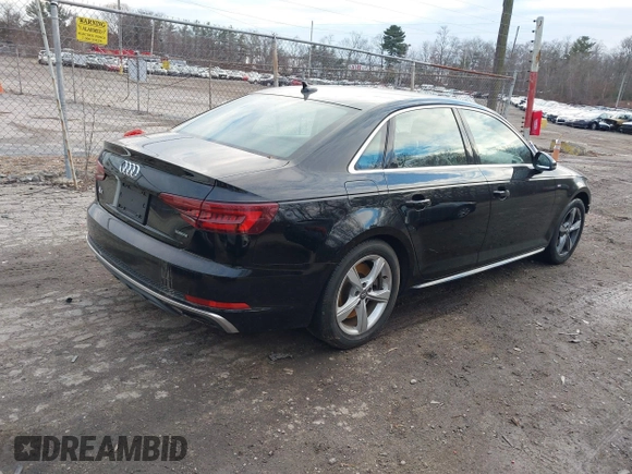 2019 Audi A4 Premium with VIN WAUDNAF45KA108157, listed as a IAAI auction lot 41217412 with 112,369 mi miles and . Bid and sale history available at DreamBid. Image 4.