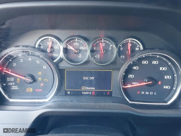 2019 Chevrolet Silverado 1500 LTZ with VIN 1GCPWEED4KZ102552, listed as a IAAI auction lot 41479603 with 104,913 mi miles. Bid and sale history available at carsss.com. Image 7.