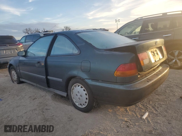 1997 Honda Civic DX with VIN 1HGEJ612XVL075429, listed as a Copart auction lot 76950574 with 0 mi miles and Salvage Title. Bid and sale history available at carsss.com. Image 2.