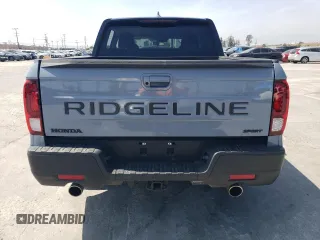 2024 Honda Ridgeline Sport with VIN 5FPYK3F18RB021179, listed as a Copart auction lot 55466935 with 8,400 mi miles and Salvage title. Bid and sale history available at DreamBid. Image 6.