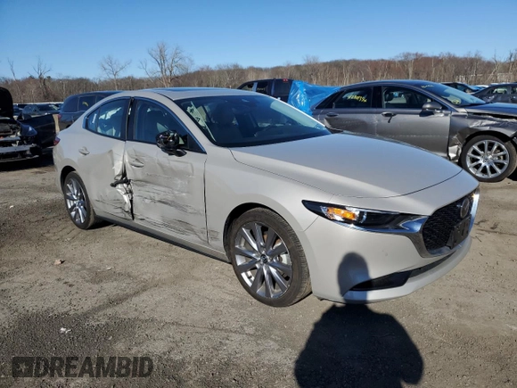 2022 Mazda 3 Carbon Edition with VIN 3MZBPACL0NM318377, listed as a Copart auction lot 50489375 with 47,326 mi miles and Salvage title. Bid and sale history available at DreamBid. Image 4.