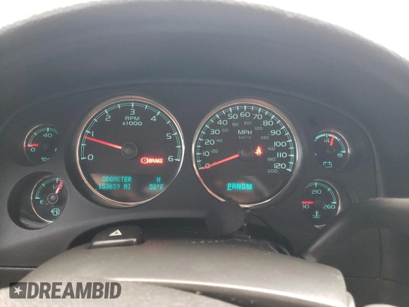 2012 Chevrolet Tahoe LT with VIN 1GNSCBE07CR183733, listed as a Copart auction lot 54298935 with 153,659 mi miles and Non repairable. Bid and sale history available at DreamBid. Image 9.