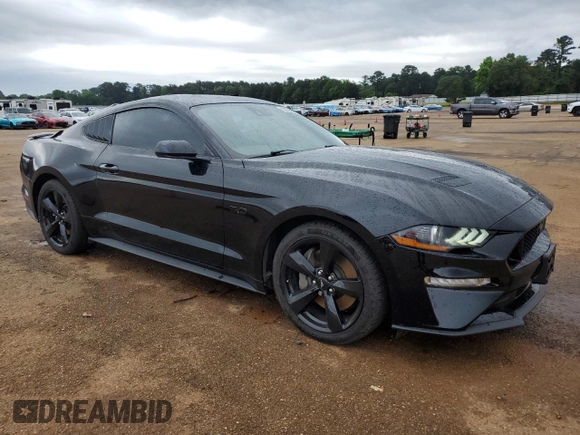 2022 Ford Mustang GT with VIN 1FA6P8CF1N5142135, listed as a Copart auction lot 55276525 with 29,627 mi miles and Salvage title. Bid and sale history available at DreamBid. Image 4.