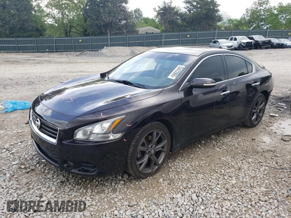2013 Nissan Maxima S with VIN 1N4AA5AP3DC845834, listed as a Copart auction lot 55422865 with 106,938 mi miles and Salvage Title. Bid and sale history available at DreamBid. Image 1.