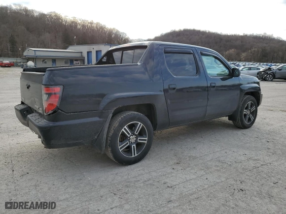 2013 Honda Ridgeline Sport with VIN 5FPYK1F70DB004569, listed as a Copart auction lot 48903515 with 199,481 mi miles and Salvage Title. Bid and sale history available at carsss.com. Image 3.