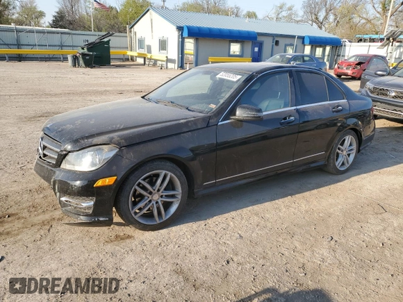 2014 Mercedes-Benz C 250 Sport with VIN WDDGF4HB5ER311927, listed as a Copart auction lot 52055205 with 89,952 mi miles and Salvage title. Bid and sale history available at DreamBid. Image 1.