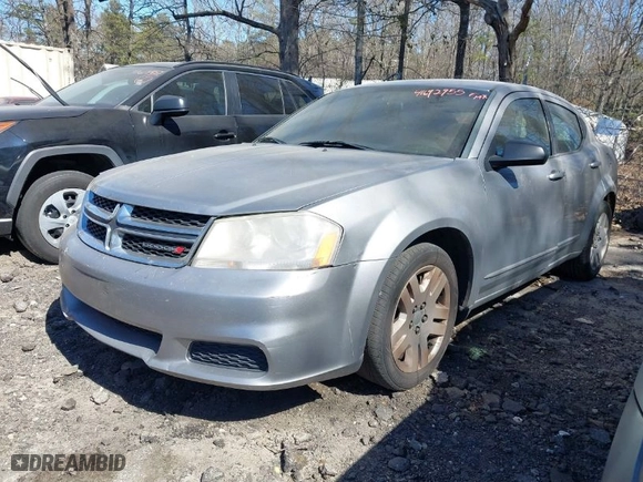 2014 Dodge Avenger SE with VIN 1C3CDZAB5EN214342, listed as a IAAI auction lot 41672955 with 168,701 mi miles. Bid and sale history available at carsss.com. Image 2.