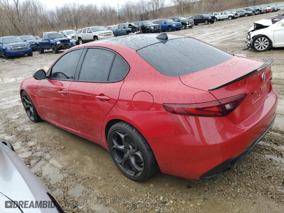 2018 Alfa Romeo Giulia Ti with VIN ZARFAECN1J7588811, listed as a Copart auction lot 44199355 with 77,517 mi miles and Clean Title. Bid and sale history available at carsss.com. Image 2.