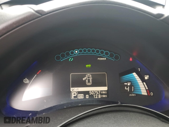 2016 Nissan LEAF SL with VIN 1N4BZ0CP0GC302989, listed as a Copart auction lot 48549535 with 50,757 mi miles and Clean Title. Bid and sale history available at carsss.com. Image 9.