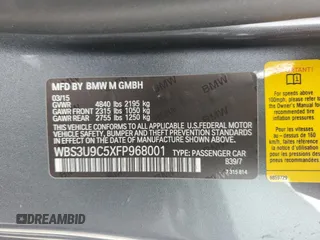 2015 BMW M4 z VIN WBS3U9C5XFP968001, wystawiony jako Copart lot #85566764 z przebiegiem 26 927 mil mil oraz Szkoda całkowita • Salvage title. Historia ofert i sprzedaży dostępna na DreamBid. Obrazek 13.