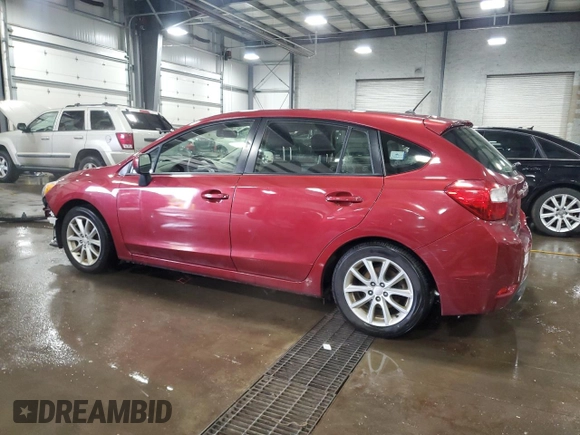 2014 Subaru Impreza Premium z VIN JF1GPAC63E8234969, wystawiony jako Copart lot #58352905 z przebiegiem 80 399 mil mil oraz Szkoda całkowita • Salvage title. Historia ofert i sprzedaży dostępna na DreamBid. Obrazek 2.