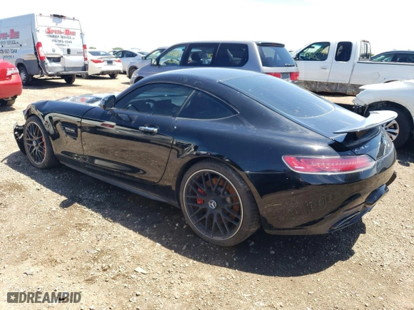 2017 Mercedes-Benz AMG GT with VIN WDDYJ7JA5HA010003, listed as a Copart auction lot 61672604 with 17,586 mi miles and Salvage Title. Bid and sale history available at carsss.com. Image 2.