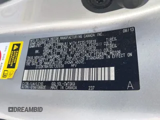2013 Lexus RX 350 with VIN 2T2ZK1BA1DC130938, listed as a IAAI auction lot 42128224 with Not provided miles and . Bid and sale history available at DreamBid. Image 9.