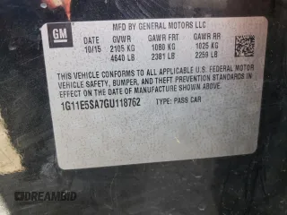 2016 Chevrolet Malibu Limited LTZ with VIN 1G11E5SA7GU118762, listed as a Copart auction lot 73132154 with 178,309 mi miles and Salvage Title. Bid and sale history available at carsss.com. Image 13.