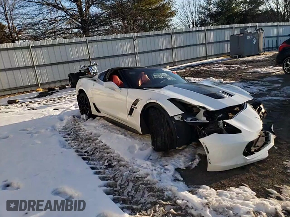 2017 Chevrolet Corvette Grand Sport 2LT with VIN 1G1YY2D71H5103739, listed as a Copart auction lot 41538585 with 0 mi miles and Salvage Title. Bid and sale history available at carsss.com. Image 11.