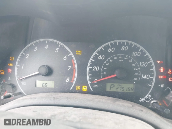 2010 Toyota Corolla with VIN 2T1BU4EEXAC265430, listed as a IAAI auction lot 42525139 with 275,198 mi miles and . Bid and sale history available at DreamBid. Image 7.
