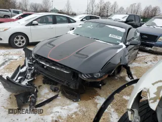 2021 Ford Mustang Mach 1 with VIN 1FA6P8R0XM5555625, listed as a Copart auction lot 38425784 with 0 mi miles and Salvage Title. Bid and sale history available at carsss.com. Image 1.