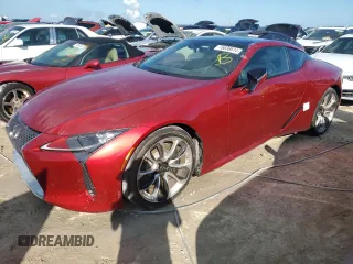 2018 Lexus LC with VIN JTHHP5AY8JA003187, listed as a Copart auction lot 76836614 with 17,158 mi miles and Non Repairable. Bid and sale history available at carsss.com. Image 1.