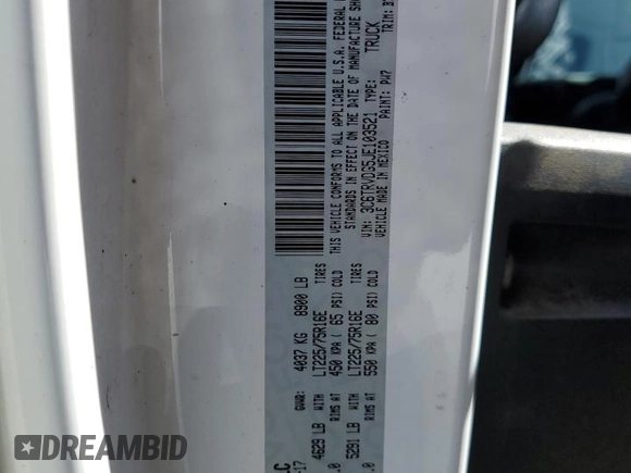 2018 Ram ProMaster Cargo z VIN 3C6TRVDG5JE103521, wystawiony jako Copart lot #52869165 z przebiegiem 150 710 mil mil oraz Szkoda całkowita • Salvage title. Historia ofert i sprzedaży dostępna na DreamBid. Obrazek 13.