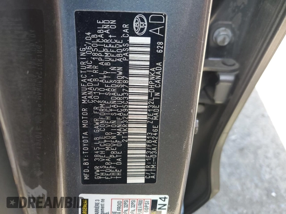 2005 Toyota Matrix STD with VIN 2T1KR32E95C337787, listed as a Copart auction lot 55226955 with 170,050 mi miles and Clean Title. Bid and sale history available at DreamBid. Image 12.