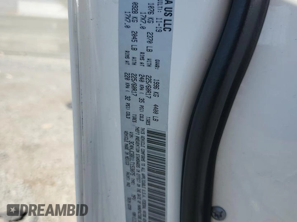 2020 Jeep Compass Latitude с VIN 3C4NJCBB1LT153075, выставлен на аукционе Copart как лот 59588845 с пробегом 77 560 миль миль и Списание • Salvage title. История ставок и продаж доступна на DreamBid. Изображение 14.