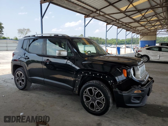 2015 Jeep Renegade Limited with VIN ZACCJBDT7FPB25249, listed as a Copart auction lot 59015645 with 101,602 mi miles and Salvage title. Bid and sale history available at DreamBid. Image 4.