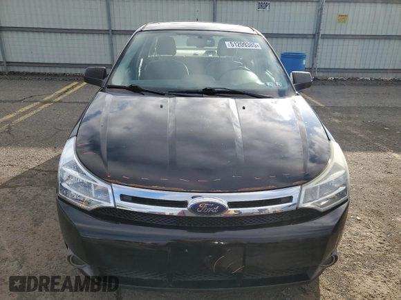 2008 Ford Focus SE with VIN 1FAHP35N18W152677, listed as a Copart auction lot 51209385 with 108,000 mi miles and Salvage Title. Bid and sale history available at carsss.com. Image 5.