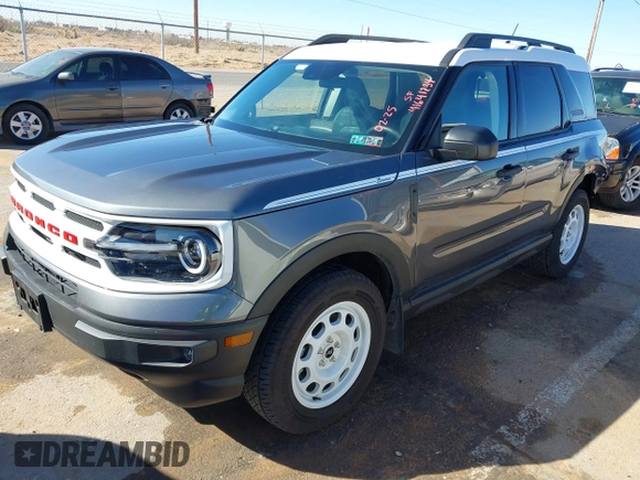 2024 Ford Bronco Sport Heritage with VIN 3FMCR9G64RRE03926, listed as a IAAI auction lot 41641234 with 7,372 mi miles and . Bid and sale history available at DreamBid. Image 19.