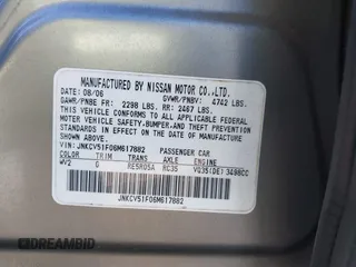 2006 Infiniti G35 z VIN JNKCV51F06M617882, wystawiony jako IAAI lot #41771927 z przebiegiem 199 871 mil mil oraz . Historia ofert i sprzedaży dostępna na DreamBid. Obrazek 9.