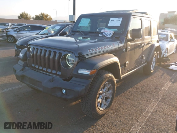2021 Jeep Wrangler Unlimited Sport S z VIN 1C4HJXDG7MW583315, wystawiony jako IAAI lot #41827899 z przebiegiem 25 264 mil mil oraz . Historia ofert i sprzedaży dostępna na DreamBid. Obrazek 18.