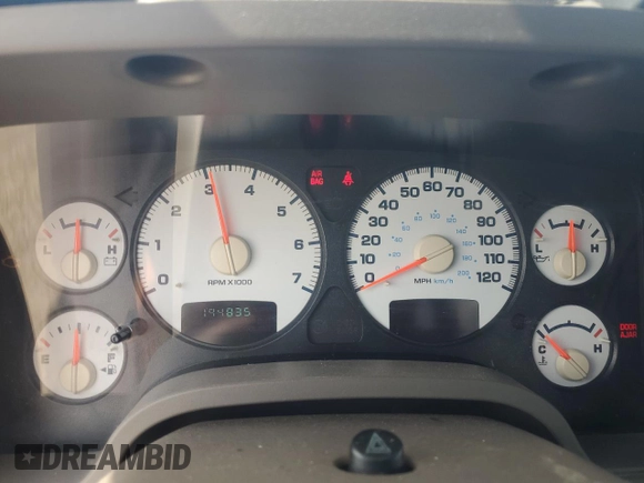 2002 Dodge 1500 with VIN 1D7HA16K52J177399, listed as a Copart auction lot 55278015 with 194,835 mi miles and Clean Title. Bid and sale history available at DreamBid. Image 9.