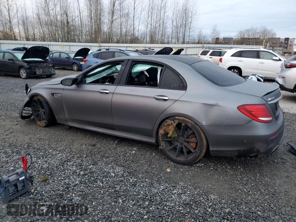 2018 Mercedes-Benz E-Class AMG E 63 S with VIN WDDZF8KB9JA452520, listed as a Copart auction lot 83846434 with 0 mi miles and Salvage Title. Bid and sale history available at carsss.com. Image 2.