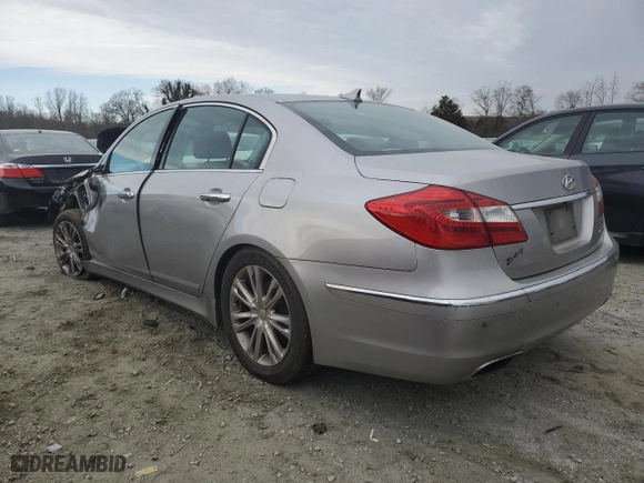 2012 Hyundai Genesis 3.8L with VIN KMHGC4DD9CU190416, listed as a Copart auction lot 48166425 with 146,948 mi miles and Salvage Title. Bid and sale history available at carsss.com. Image 2.