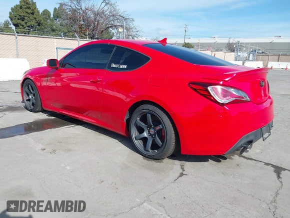 2013 Hyundai Genesis Coupe Track z VIN KMHHU6KJ4DU098623, wystawiony jako IAAI lot #41562667 z przebiegiem 120 690 mil mil oraz . Historia ofert i sprzedaży dostępna na DreamBid. Obrazek 3.