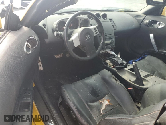 2005 Nissan 350Z Touring with VIN JN1AZ36A25M759523, listed as a Copart auction lot 43478515 with 140,771 mi miles and Salvage Title. Bid and sale history available at carsss.com. Image 8.