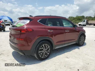 2020 Hyundai Tucson Ultimate with VIN KM8J33AL8LU255297, listed as a Copart auction lot 57550635 with Not provided miles and Salvage title. Bid and sale history available at DreamBid. Image 3.