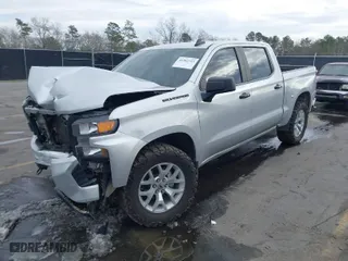2020 Chevrolet Silverado 1500 Custom with VIN 1GCPYBEH7LZ299990, listed as a IAAI auction lot 41382723 with 69,573 mi miles. Bid and sale history available at carsss.com. Image 2.