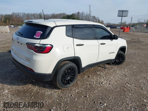 2021 Jeep Compass Sport with VIN 3C4NJDAB3MT555219, listed as a IAAI auction lot 41587525 with 50,427 mi miles and . Bid and sale history available at carsss.com. Image 4.