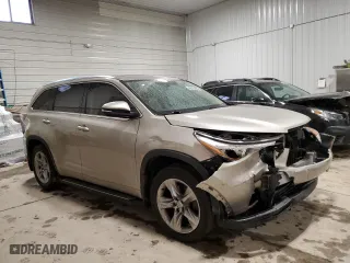 2015 Toyota Highlander Limited with VIN 5TDDKRFH3FS080123, listed as a Copart auction lot 48015495 with 202,367 mi miles and Salvage Title. Bid and sale history available at carsss.com. Image 4.